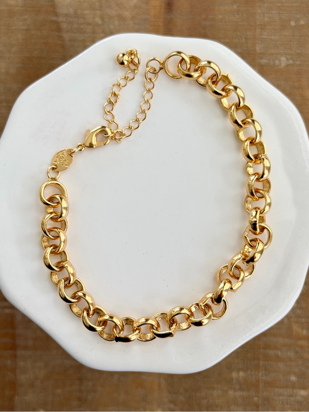 18k Gold Filled Chunky Chain Link Bracelet - Women's Fashion Jewelry